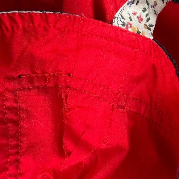 Vintage Cottagecore Tiered Floral Lace Milkmaid Alps German Peasant Midi Dress - Picture 8 of 11